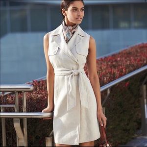 Brooks Brothers Linen Wrap Dress 10